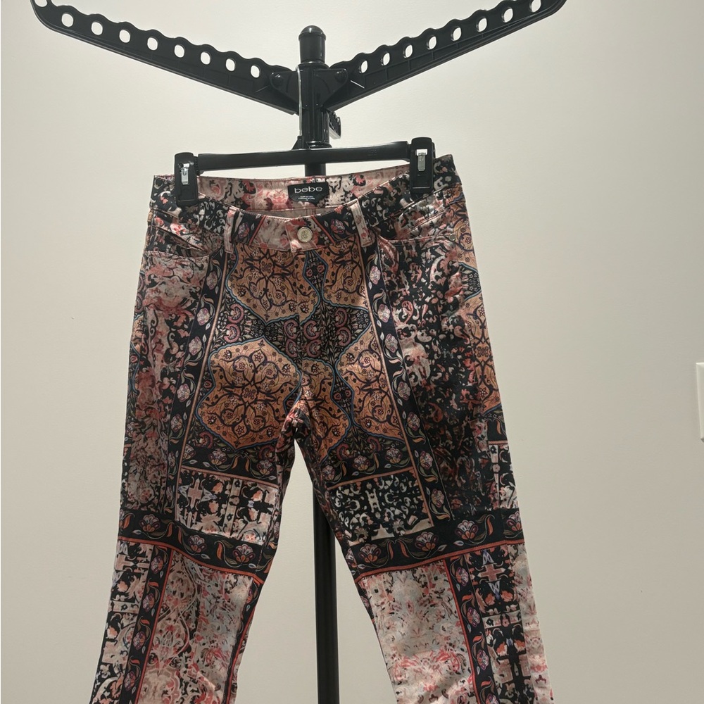 Bebe Multicolor Patterned Ankle Pants - image 2